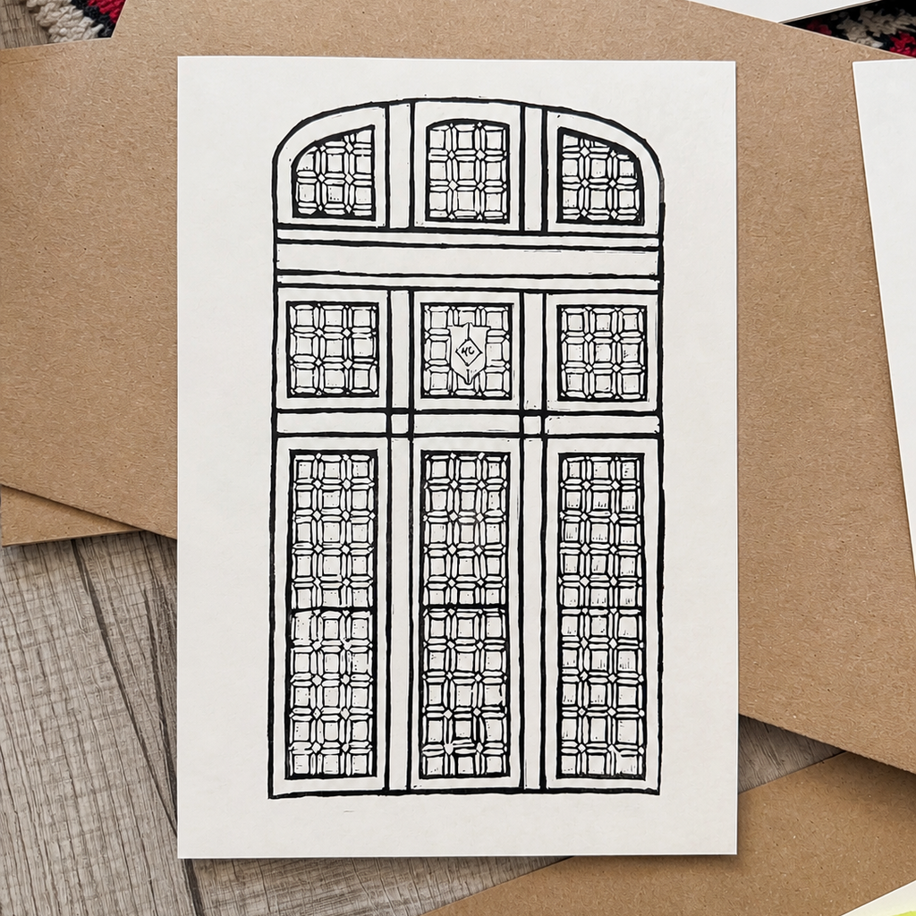 Century Club Window Block Print