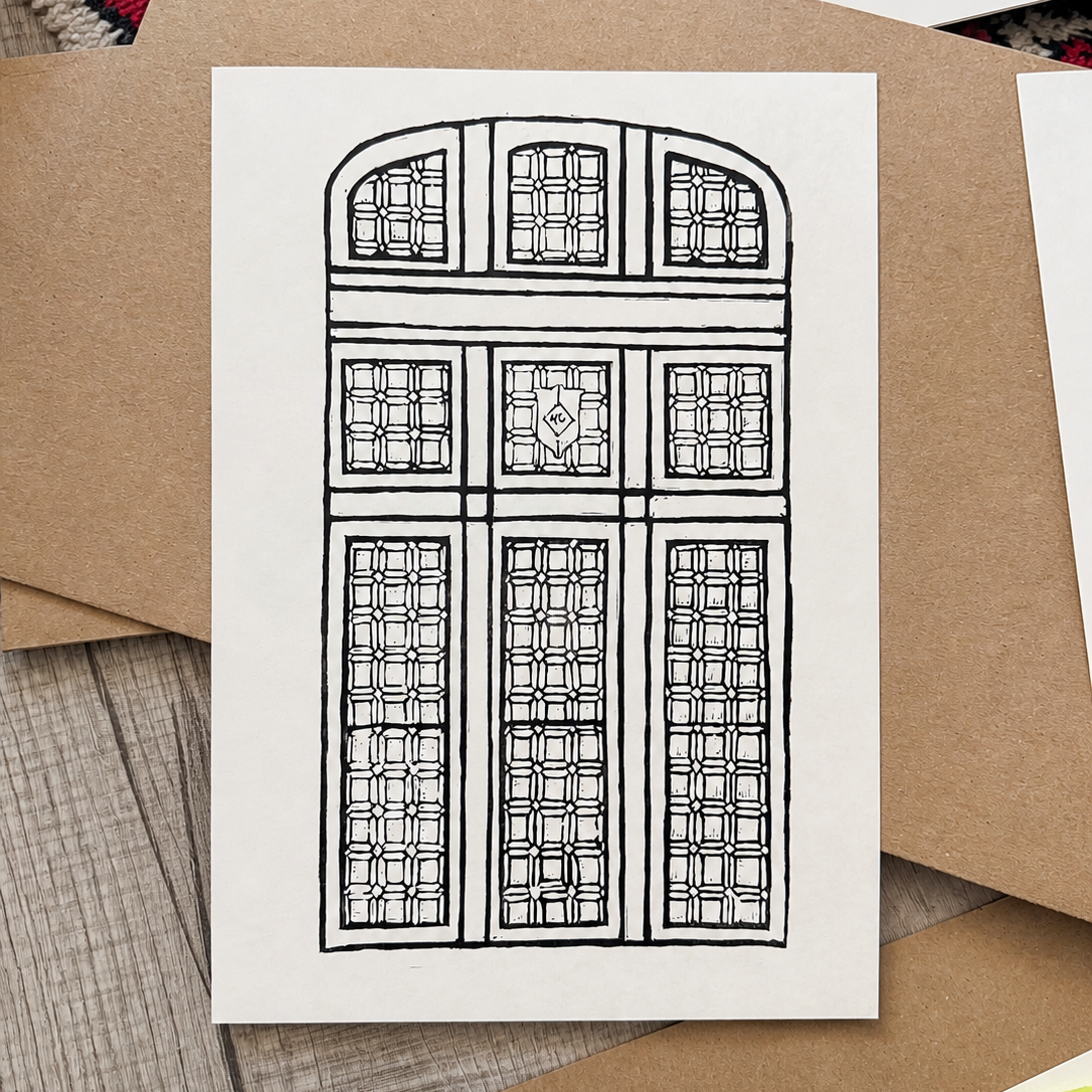 Century Club Window Block Print