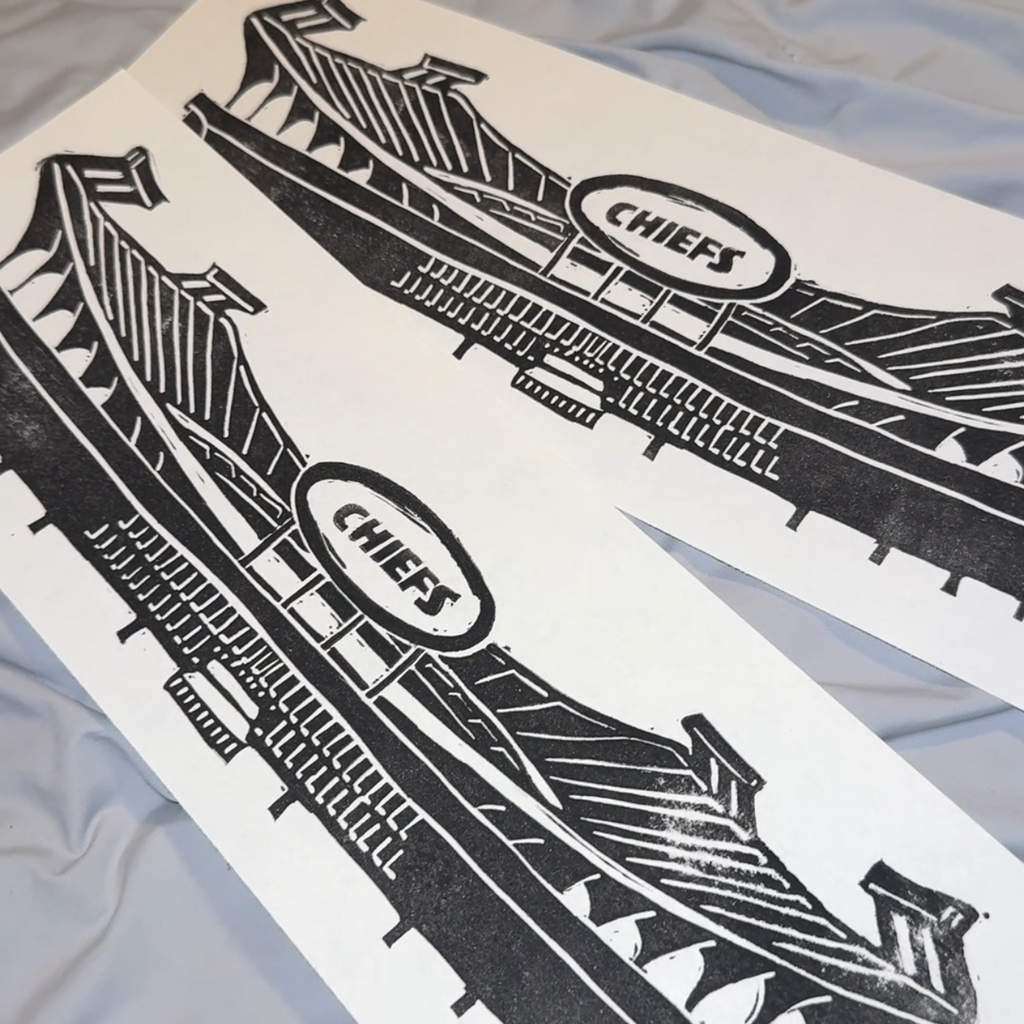 Arrowhead Silhouette Block Print