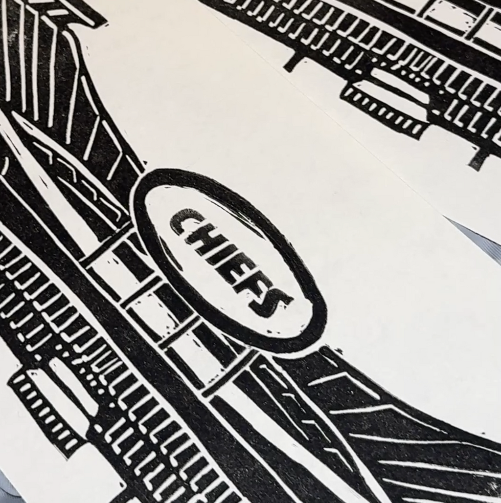 Arrowhead Silhouette Block Print