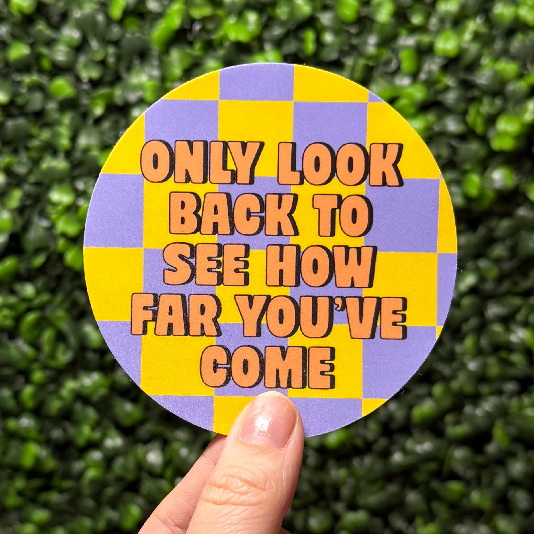 Only Look Back 4" Sticker