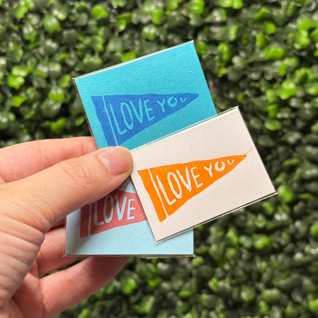 Mini "Love You" Block Prints