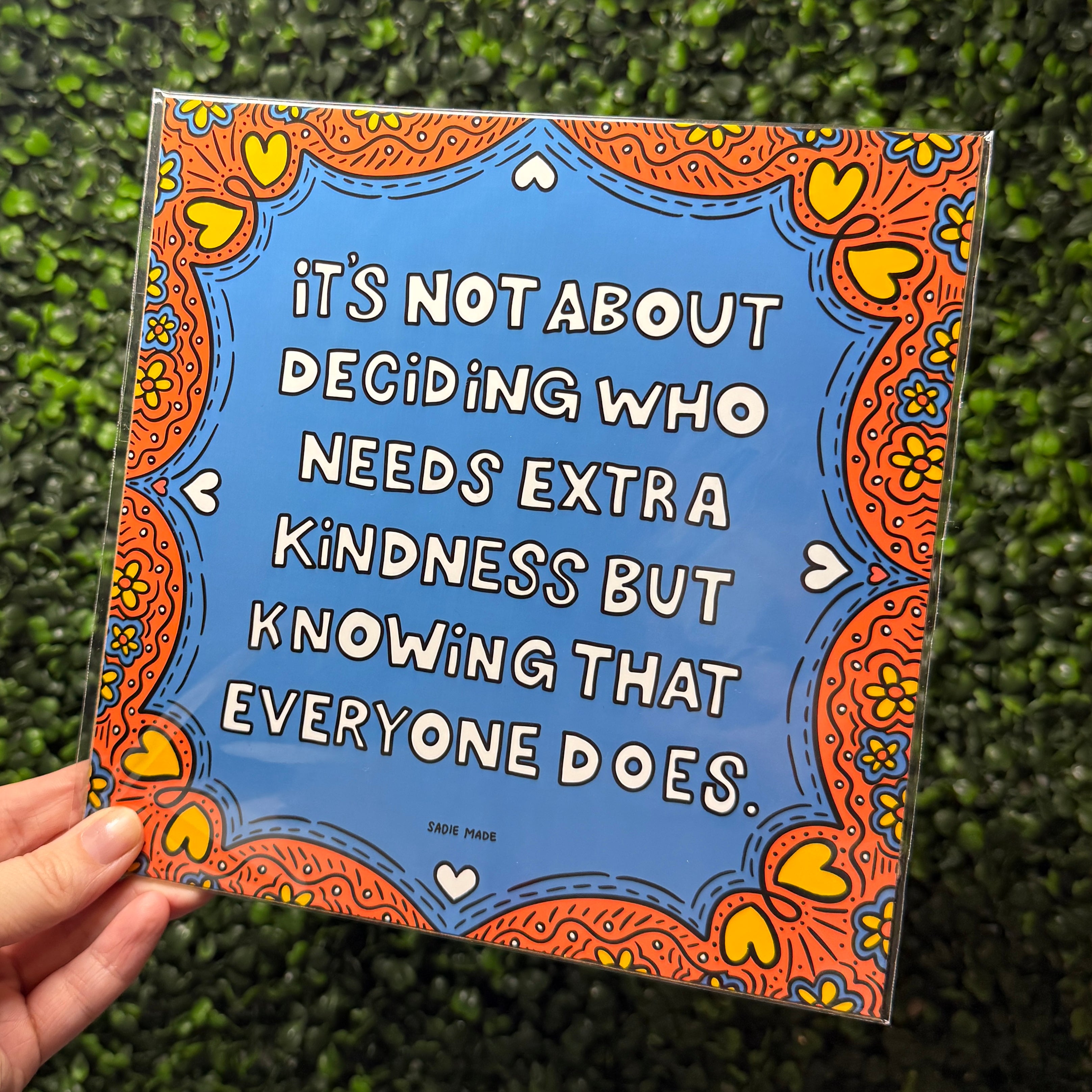 Who Needs Extra Kindness 8" Poster