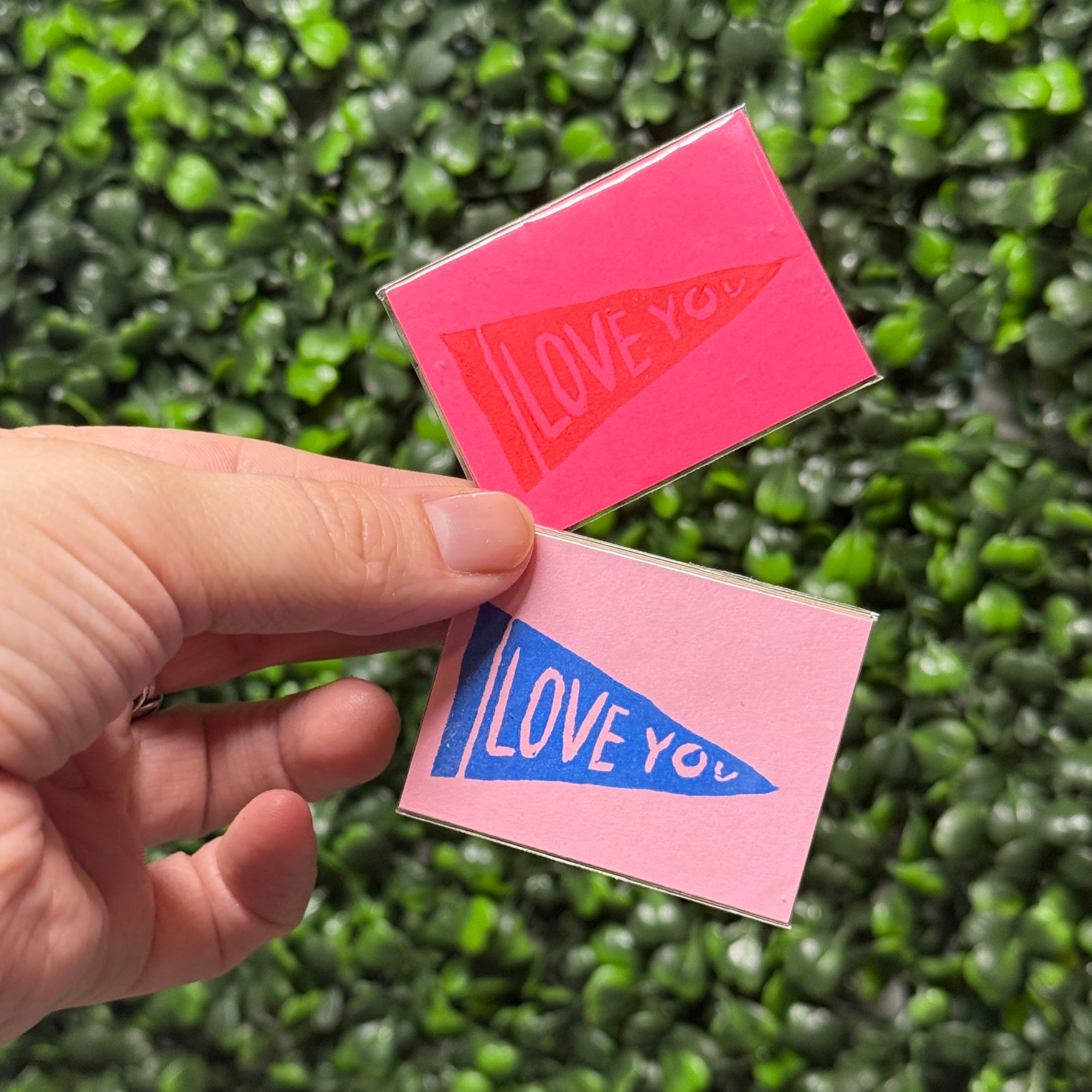 Mini "Love You" Block Prints