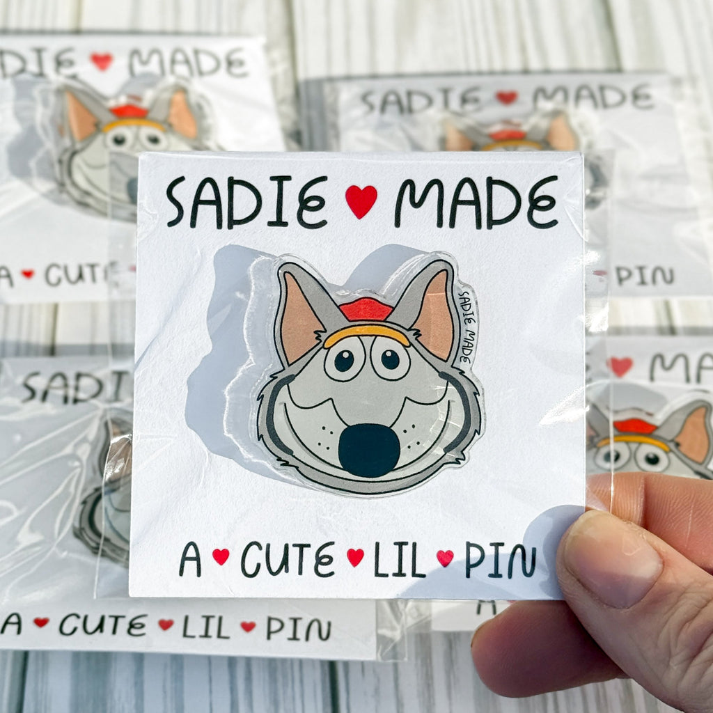 KC Wolf Acrylic Pin
