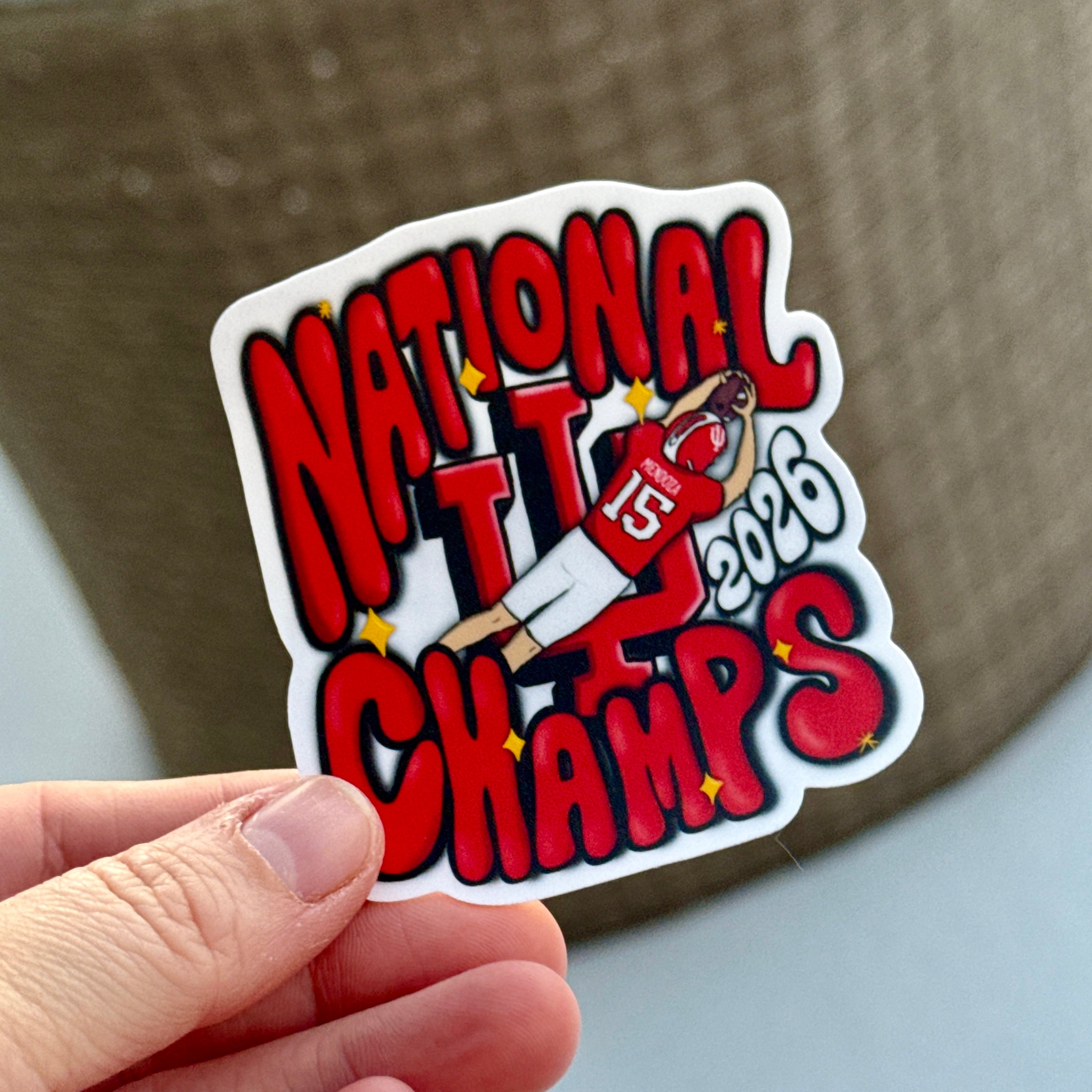 Indiana Hoosiers National Champs 3" Sticker
