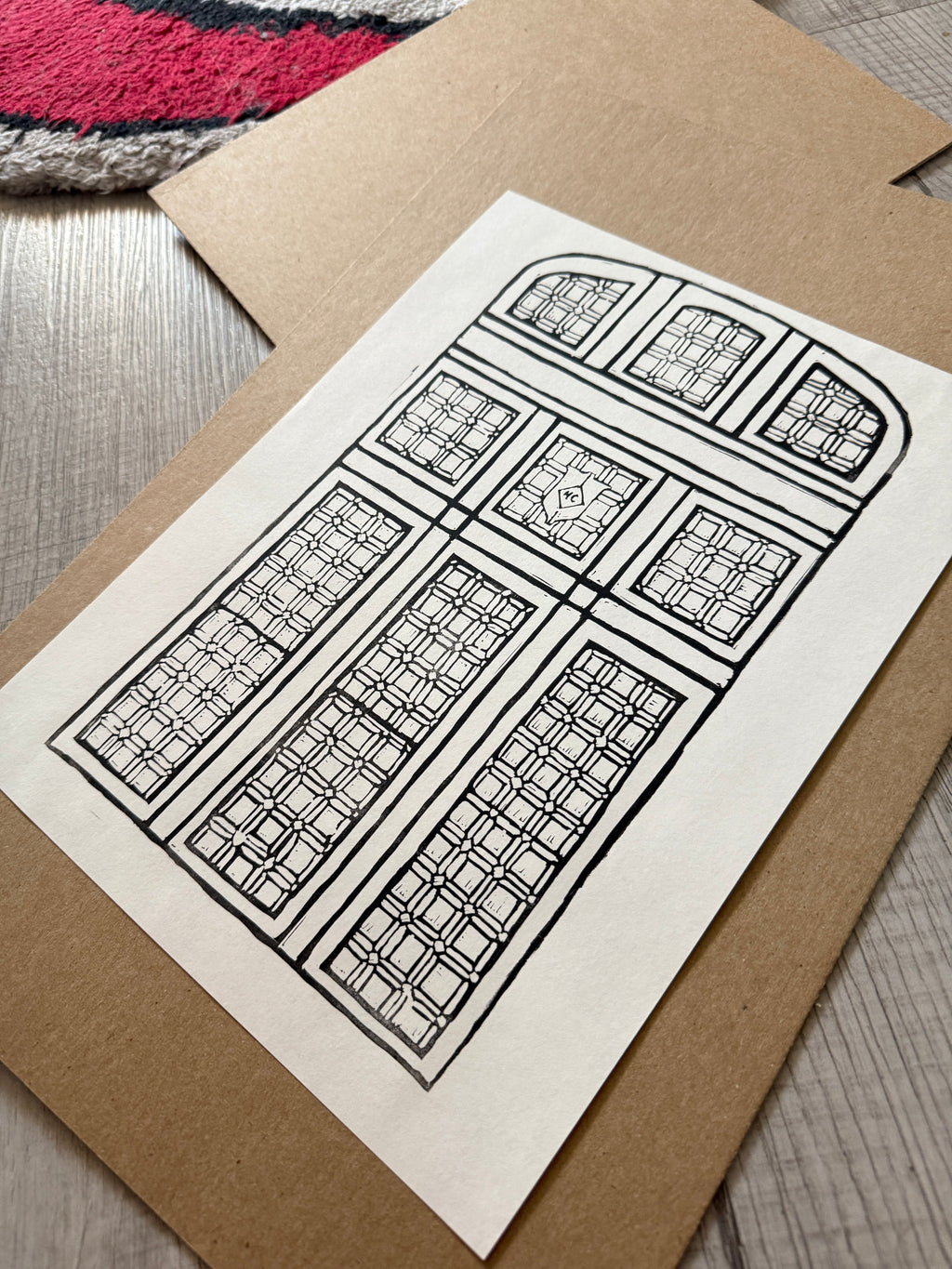 Century Club Window Block Print