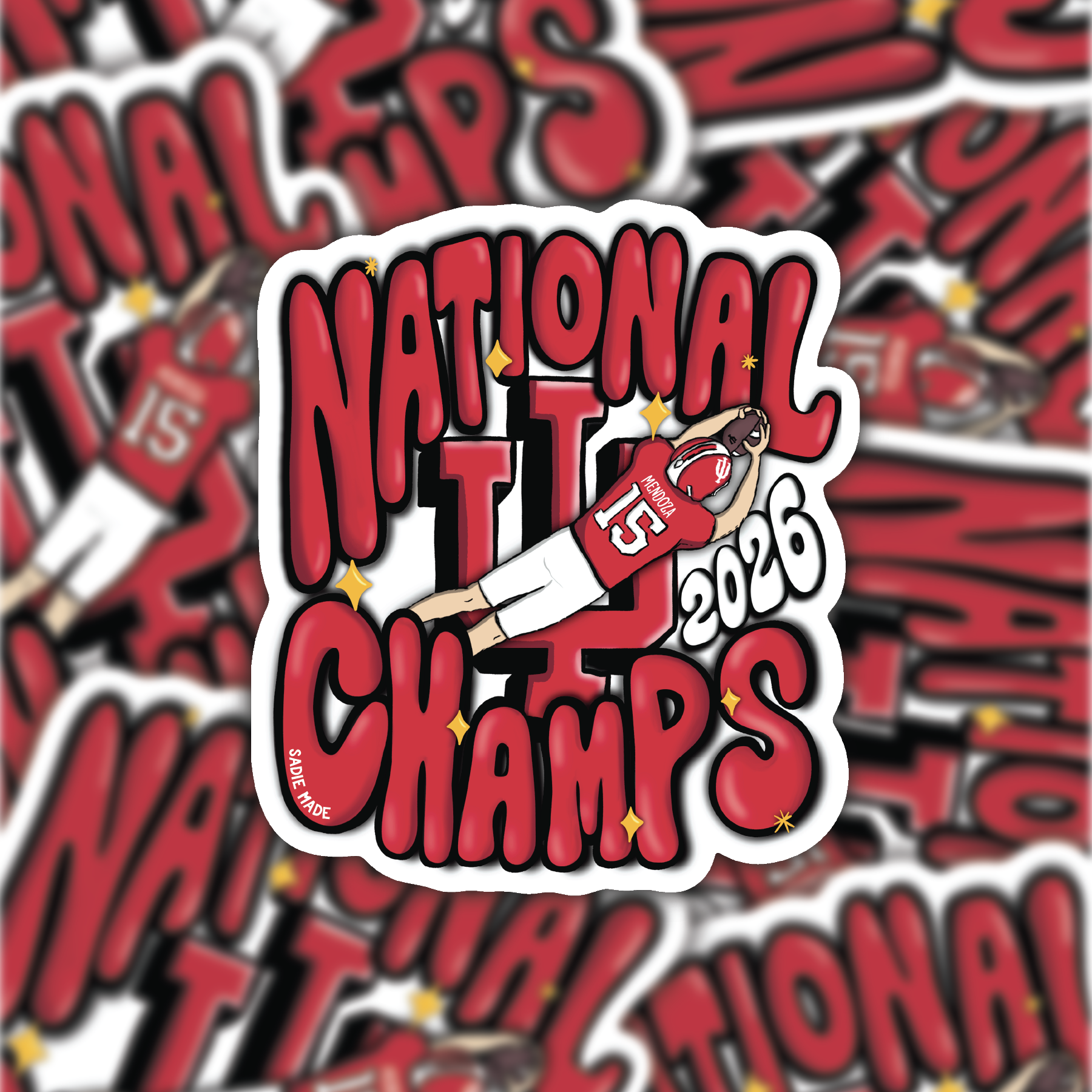 Indiana Hoosiers National Champs 3" Sticker